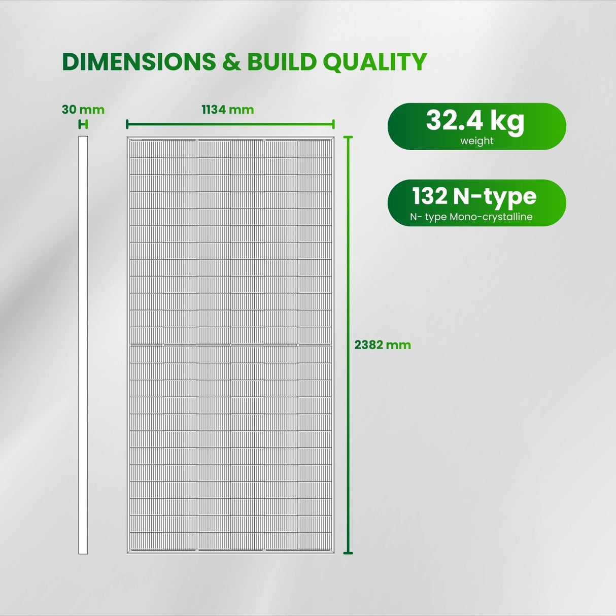 JinkoSolar 635W N-Type Bifacial Dual-Glass Solar Panels -36 Panels/Pallet