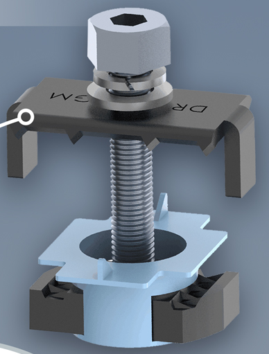 Grounding Mid Clamp - Clear