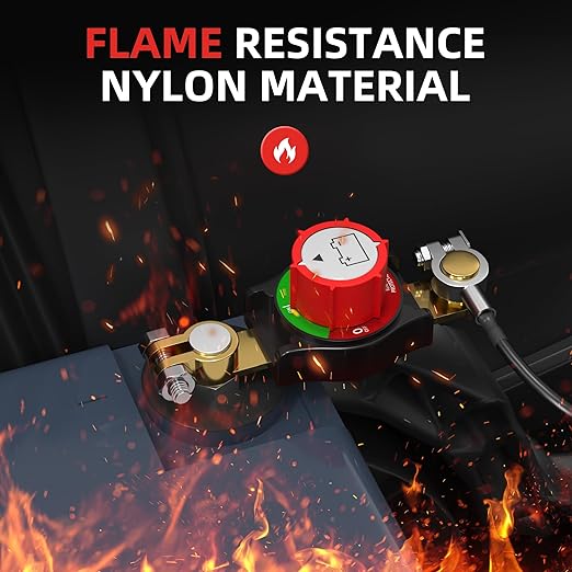 Top Post Battery Disconnect Switch 12V-48V Battery Disconnect Switch Negative On/Off Battery Kill Switch for Car Marine RV Boat ATV UTV Vehicles