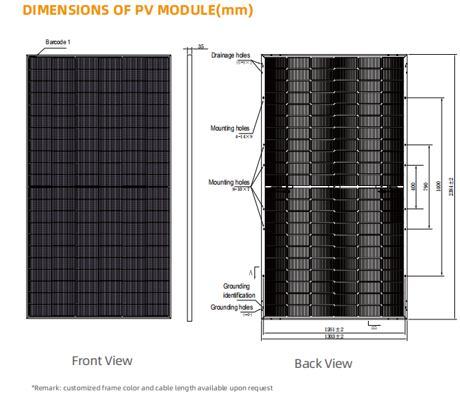 Zshine 585W N-Type TOPCon Bifacial  Double Glass Solar Module (0.393$/W)