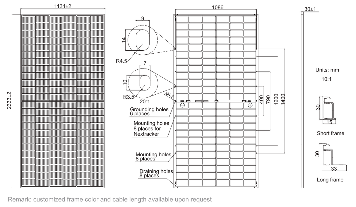 JA  595W n-type Bifacial Double Glass High Efficiency Mono Module  (0.403$/W)