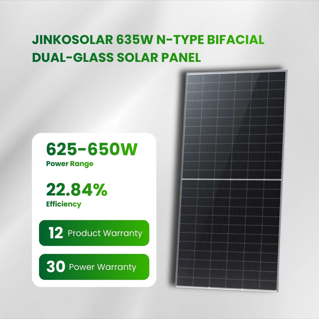 jinkosolar 635w bifacial panels
