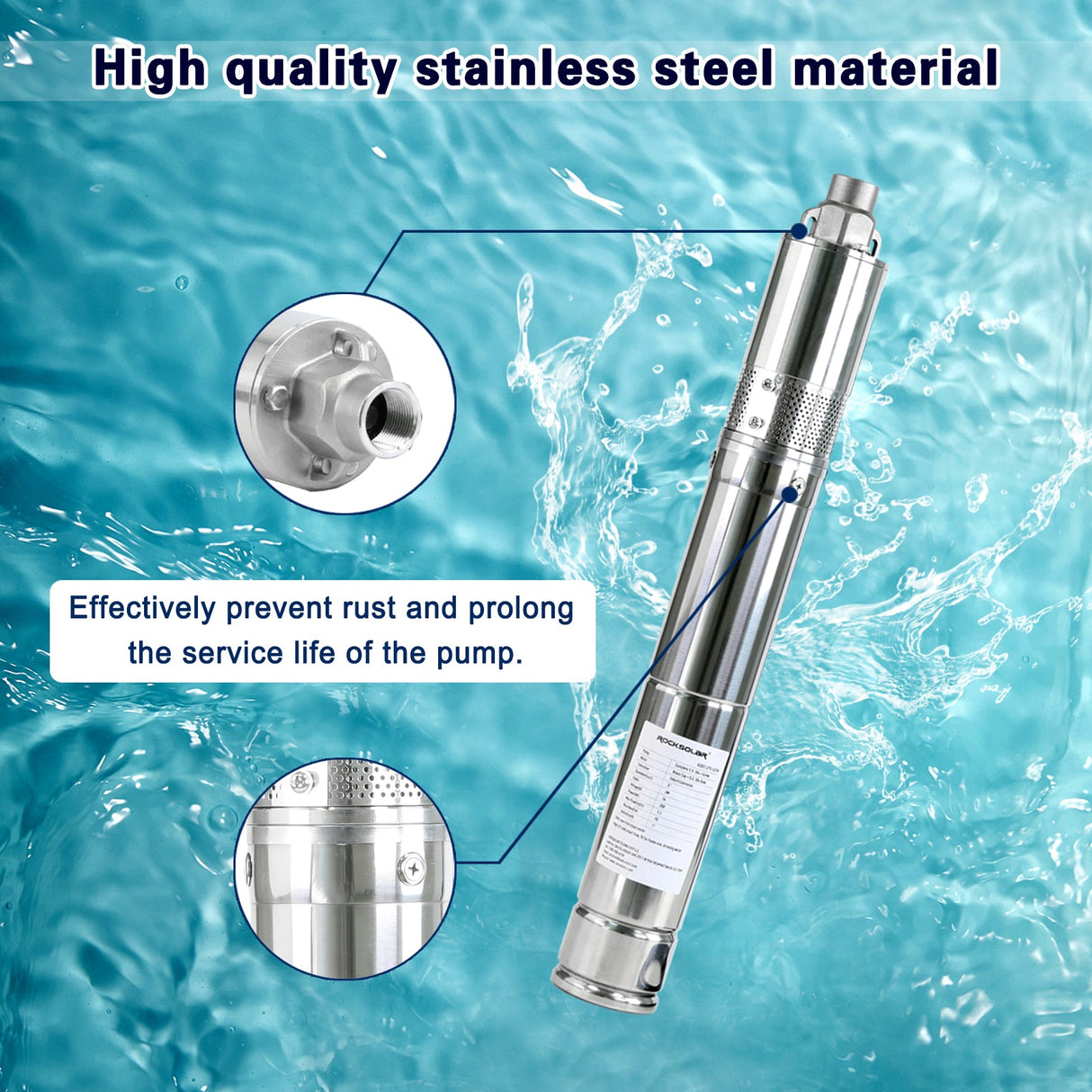 stainless steel solar water pump