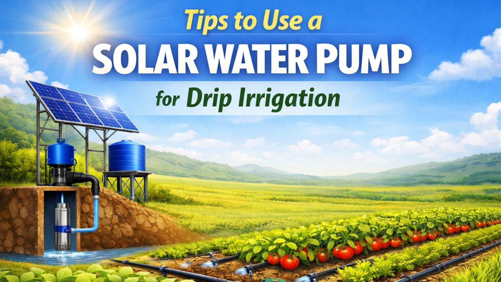 Top Tips to Use a Solar Water Pump for Drip Irrigation