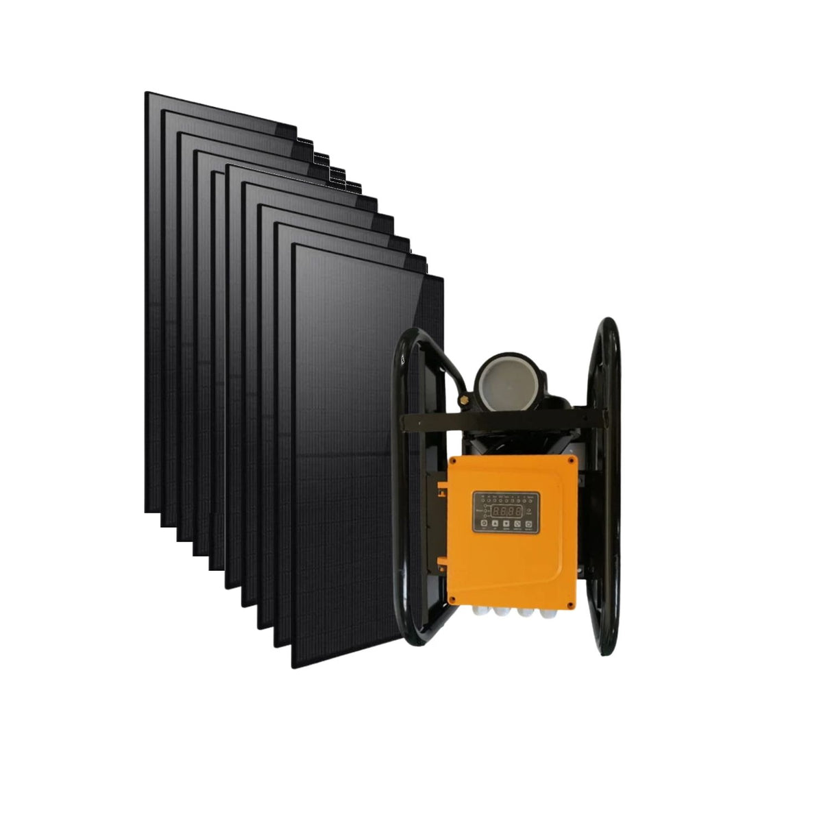 Bomba sumergible solar sin escobillas de CC Rocksolar de 20-40 V y 0,4 HP con controlador incorporado