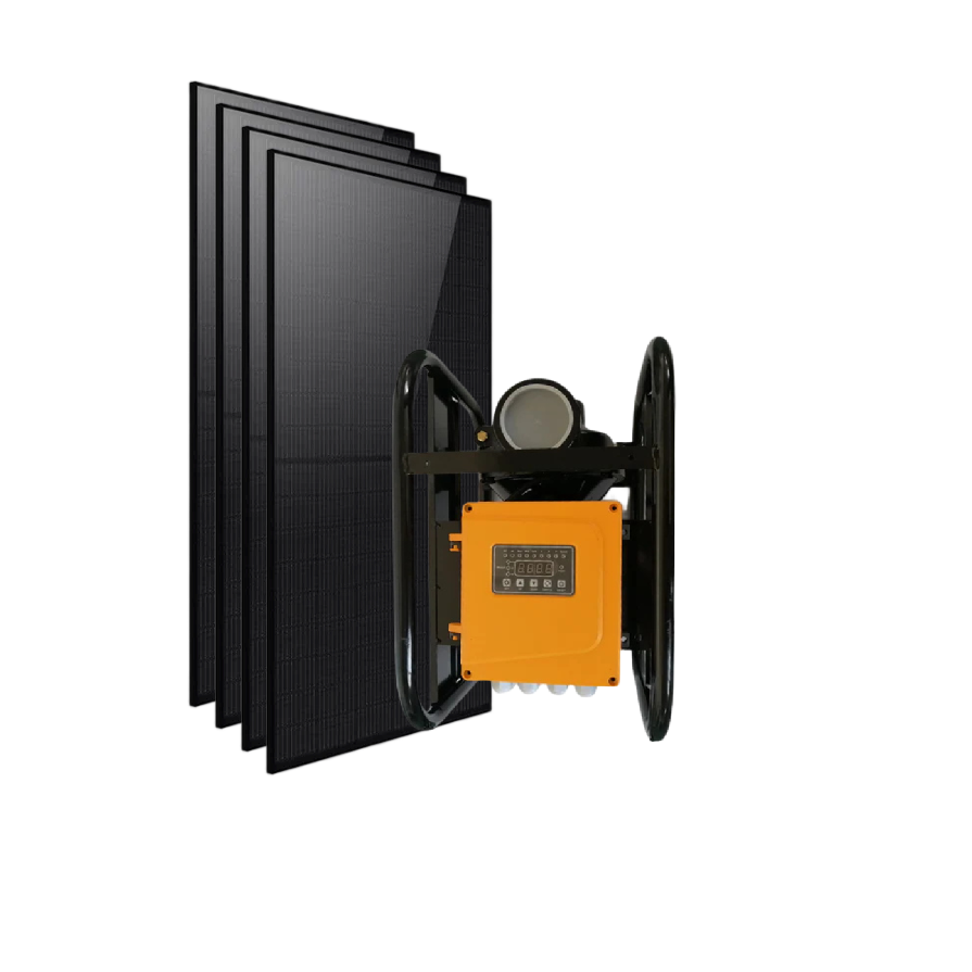 ROCKSOLAR Solar AC/DC Swimming Pool Pump 1.61HP Kit with (440W solar panel x4）