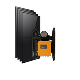 ROCKSOLAR Solar AC/DC Swimming Pool Pump 1.61HP Kit with (440W solar panel x4）