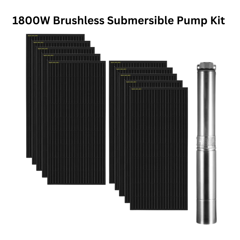 1800w brushless solar water pump kit 