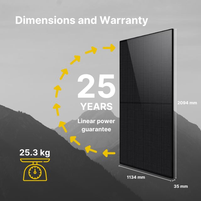 THORNOVA 500W Rigid Monocrystalline Solar Panel