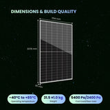 Zshine 585W N-Type TOPCon Bifacial  Double Glass Solar Module (0.393$/W)