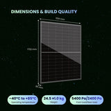 Zshine 440W Bifacial Double Glass Monocrystalline PV Module ($0.42/W)