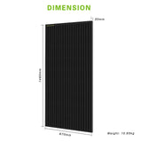 ROCKSOLAR 400W 12V Rigid Monocrystalline Solar Panel (2X200W)