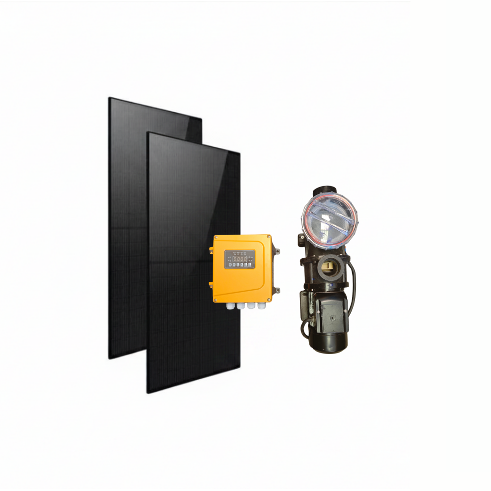 Kit de bomba solar para piscina ROCKSOLAR de 1,07 HP CA/CC para piscina de 30 000 galones
