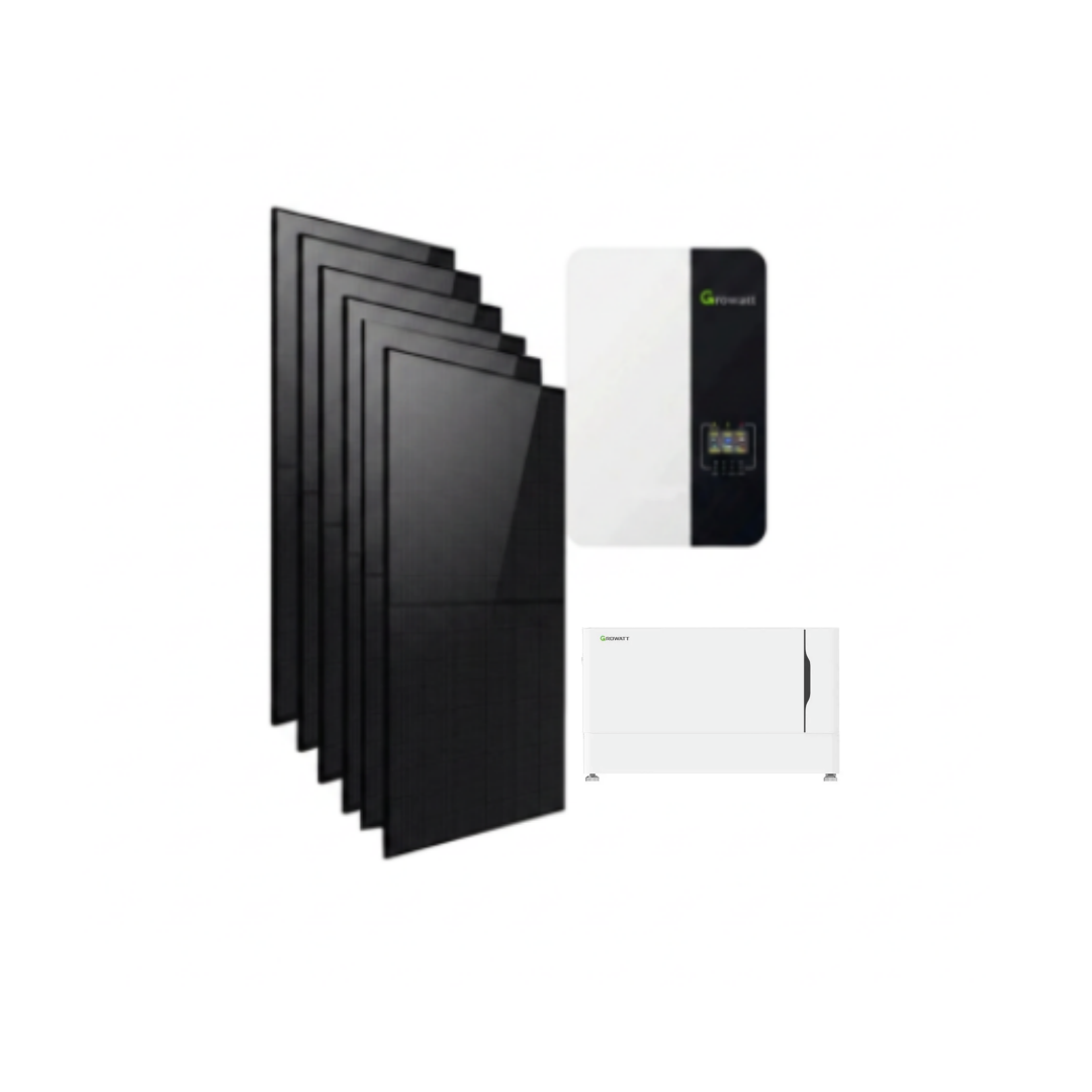 Sistema solar independiente de la red de 3,5 kW (almacenamiento de energía de 5 kWh con inversor de 3,5 kW + panel solar de 2640 W)