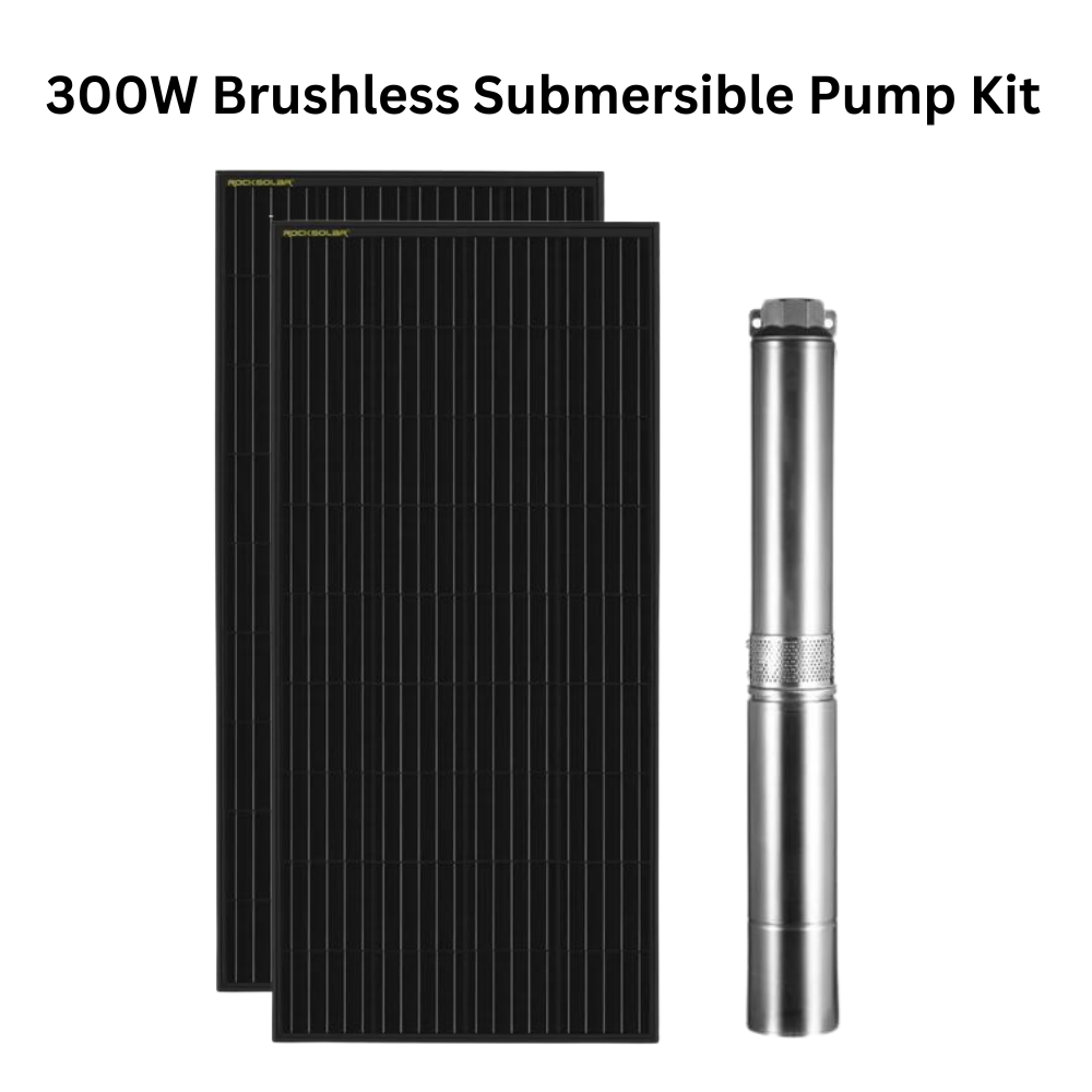 Rocksolar 300W Solar-Powered Submersible Pump Kit