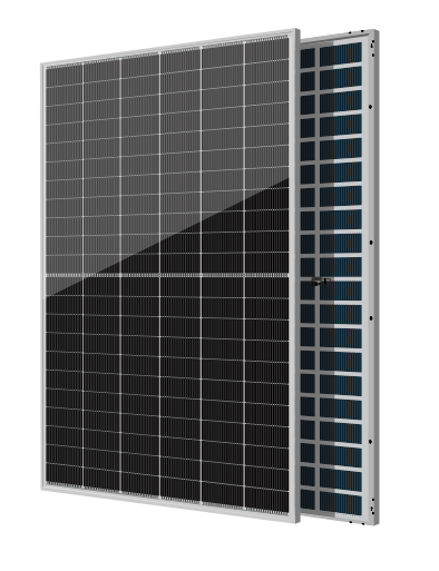 Solar panel with grid pattern on a white background