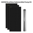 600w solar water pump kit brushless 