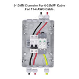 2 String Water proff PV Combiner Box with 40A 1000V Circuit Breaker