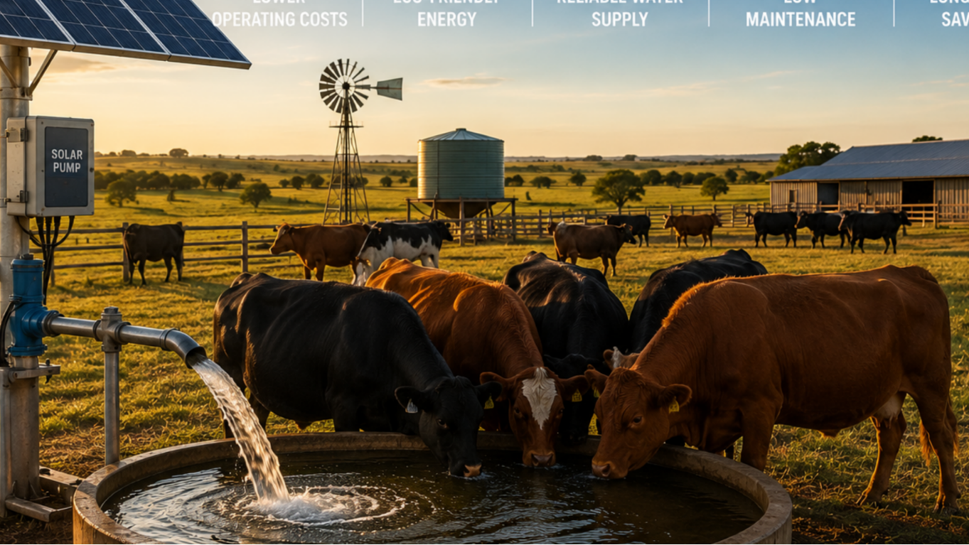 Solar Water Pumps for Texas Farms & Ranches