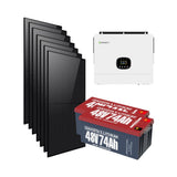 Rocksolar 12kW Off-Grid Solar Kit with Hybrid Inverter, 48V Lithium Storage & 12×600W Panels