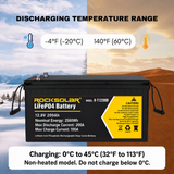 R-T12200B non-heated battery: discharge −20°C to 60°C; charge 0°C to 45°C; do not charge below 0°C