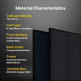 Philadelphia 580W Rigid Monocrystalline Bi facial Solar Panel (0.342$/W)(31 panels/pallet)